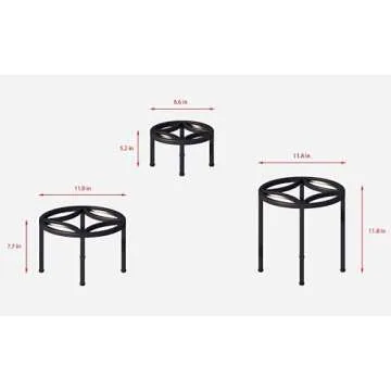 Zhongma Heavy Duty Metal Plant Stands Set - 220 LBS Capacity