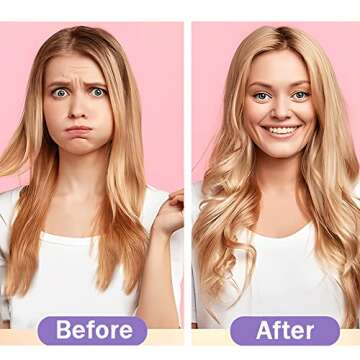 50 Pcs Heatless Spiral Hair Curlers 12inch Magic No Heat Hair Curls For Long Hair 4Pcs Styling Hooks...