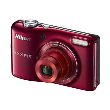 Nikon COOLPIX L28 20.1 MP Digital Camera with 5x Zoom Lens and 3" LCD (Red) (OLD MODEL)