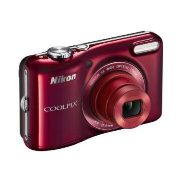 Nikon COOLPIX L28 20.1 MP Digital Camera with 5x Zoom Lens and 3" LCD (Red) (OLD MODEL)