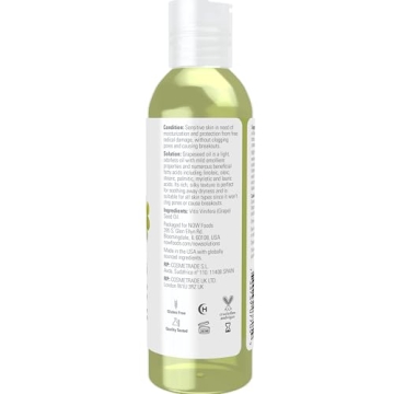 NOW Grapeseed Oil 4 oz Moisturizer for Skin and Hair Care
