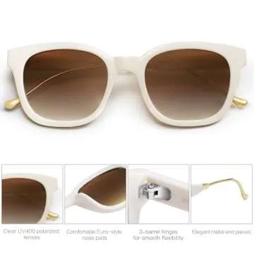 SOJOS Polarized Classic Square Sunglasses for Trendy Protection