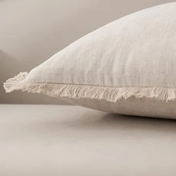Stylish Linen Fringed Pillow Cover for Cozy Home Decor