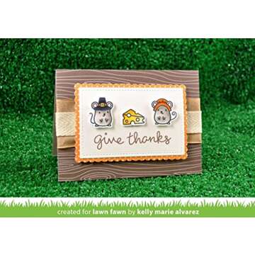 LAWN FAWN Scalloped Rectangle Lawn Cuts Custom Craft Stackables Dies