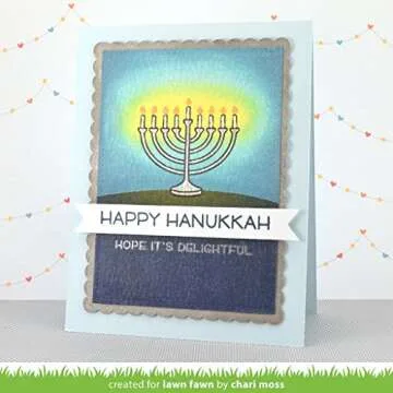 LAWN FAWN Scalloped Rectangle Lawn Cuts Custom Craft Stackables Dies