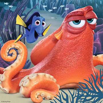Ravensburger Disney Finding Dory Set of 3 49 Piece Jigsaw Puzzles for Kids – Every Piece is Unique, Pieces Fit Together Perfectly