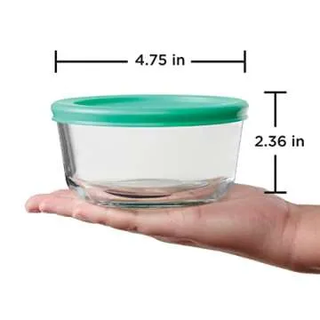 Anchor Hocking 2 Cup Glass Storage Containers Set of 4