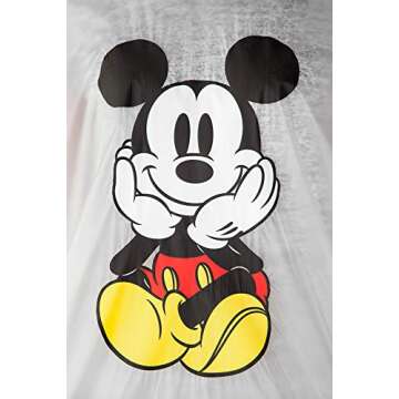 Disney Mickey Mouse Rain Poncho Hoodie Print Unisex Adult (Mickey Front & Back)