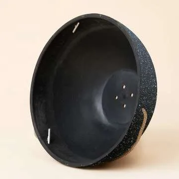 Hanging Planters - 10 Inch Black Pots - Set of 2