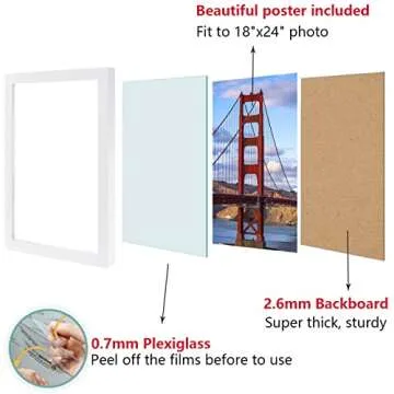 GooTPa 18x24 Poster Frames - Elegant 3 Pack Home Decor
