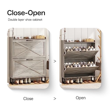 Chic Maupvit Shoe Cabinet for Space-Saving Storage Solutions