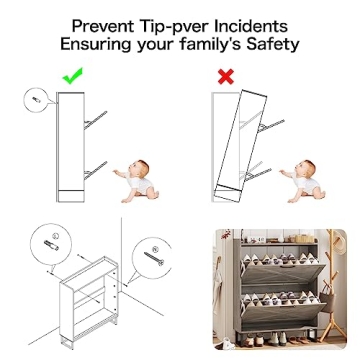 Chic Maupvit Shoe Cabinet for Space-Saving Storage Solutions