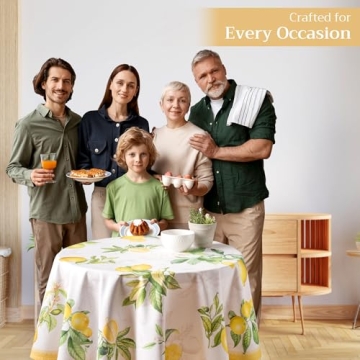 Maison d'Hermine Round Cotton Tablecloth for Elegant Dining