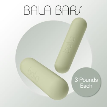 Bala Bars Dumbbell Set - 3lb Weights for Home Workouts