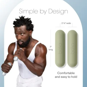 Bala Bars Dumbbell Set - 3lb Weights for Home Workouts