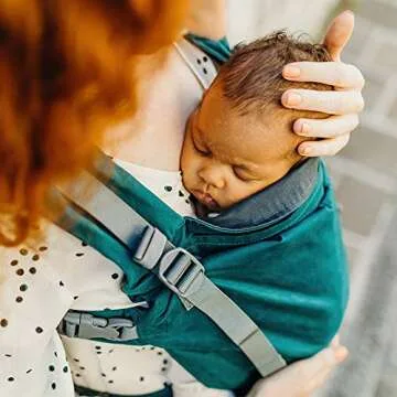 Boba X Baby Carrier - Adjustable Infant Carrier for Newborn to Toddler, Front and Backpack Babywearing 7 to 45 lbs, Ergonomic Baby Carrier with Crossable Straps and Padded Shoulders (Organic Atlantic)