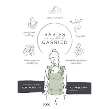 Boba X Baby Carrier - Adjustable Infant Carrier for Newborn to Toddler, Front and Backpack Babywearing 7 to 45 lbs, Ergonomic Baby Carrier with Crossable Straps and Padded Shoulders (Organic Atlantic)