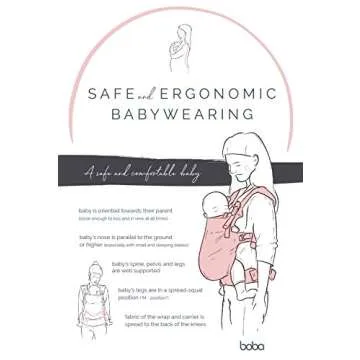 Boba X Baby Carrier - Adjustable Infant Carrier for Newborn to Toddler, Front and Backpack Babywearing 7 to 45 lbs, Ergonomic Baby Carrier with Crossable Straps and Padded Shoulders (Organic Atlantic)