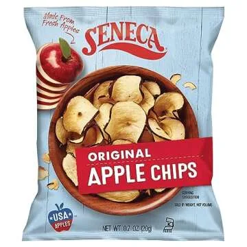 Seneca Original Apple Chips | Made from Fresh 100% Red Delicious Apples | Yakima Valley Orchards | Seasonally Picked | Crisped Apple Perfection | Foil-Lined Freshness Bag | 0.7 ounce (Pack of 24)