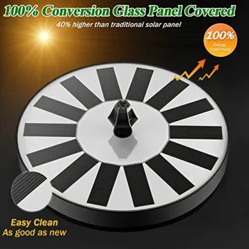 ZOLOCHEL Solar Fountain Pump with 8 Adjustable Nozzles