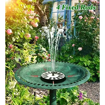 ZOLOCHEL Solar Fountain Pump with 8 Adjustable Nozzles
