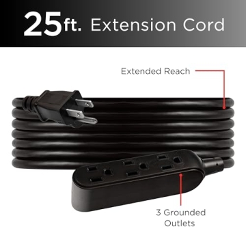 UltraPro Outdoor Extension Cord 25Ft Heavy-Duty Power Strip
