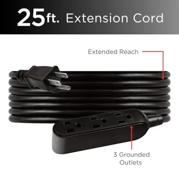 UltraPro Outdoor Extension Cord 25Ft Heavy-Duty Power Strip