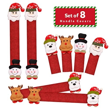 D-FantiX Christmas Refrigerator Handle Covers Set of 8