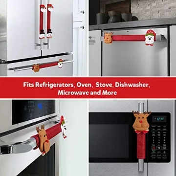 D-FantiX Christmas Refrigerator Handle Covers Set of 8