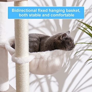 Stylish Hey-Brother Wooden Cat Tree for Adventurous Cats