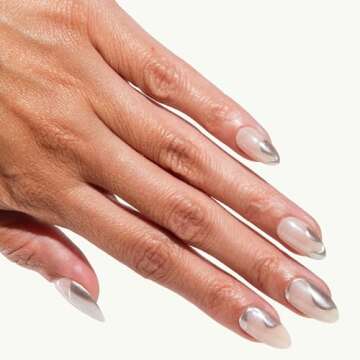 Chillhouse Chill Tips Signatures Press On Nails Kit, Tipsy Tinsel (Almond) - 24 Nail Shapes & Sizes,...