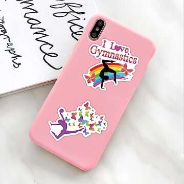 Gymnastics Stickers 100PCS Gymnastics Gifts,Gymnastics Gifts for Girls,Gymnastics Stickers for Water Bottles,Gymnastic Gifts,Igymnastics Room Decor,Gymnastics Wall Decal(Gymnastics Stickers)