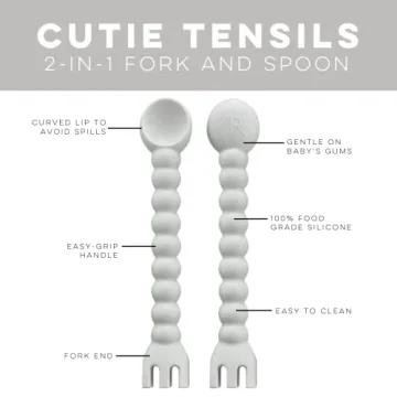 Ryan & Rose Cutie Tensils Baby Fork Spoon Set for Self-Feeding