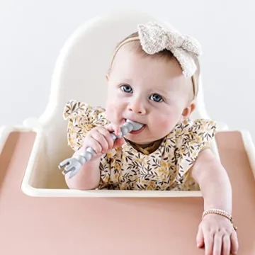 Ryan & Rose Cutie Tensils Baby Fork Spoon Set for Self-Feeding