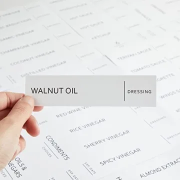 Talented Kitchen Oil & Vinegar Labels for Stylish Organization