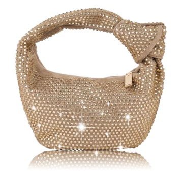 Elegant ELDA Knotted Handbag with Rhinestones for Women