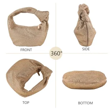 Elegant ELDA Knotted Handbag with Rhinestones for Women