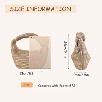 Elegant ELDA Knotted Handbag with Rhinestones for Women