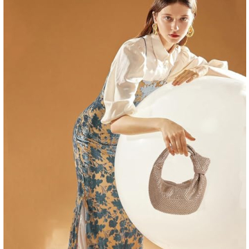 Elegant ELDA Knotted Handbag with Rhinestones for Women