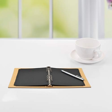 Bluecell Black Paper Dividers for 6-Hole Binders - 3 Sets