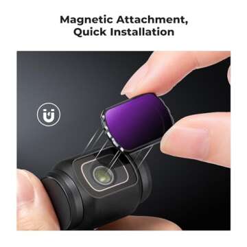 K&F Concept Magnetic 4 Pack ND & CPL Filter Kit Compatible with DJI OSMO Pocket 3, CPL ND16 ND64 ND256 Polarizing Neutral Density Filters, Multi-Coated/HD Optical Glass/Gimbal Compatible