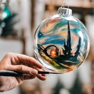 Clear Glass Christmas Ornament Balls for Holiday Crafts