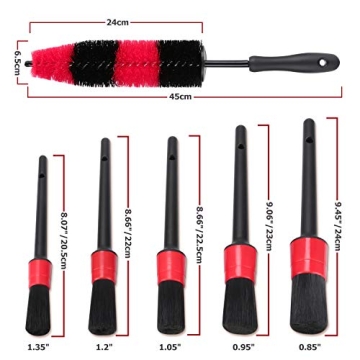 Teancll 6 Pack Car Wheel Brush Set for Ultimate Cleaning