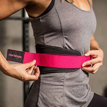 Harbinger Women's Nylon Weightlifting Belt - Flexible Support