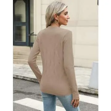 Affordable AKEWEI Women's V Neck Pullover Sweater