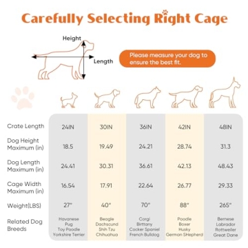 Sweetcrispy 24 Inch Double Door Folding Dog Crate