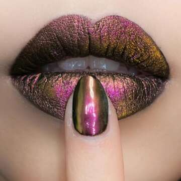 Chameleon Chrome Nail Powder Chrome Powder for Gel Nails,Nail Chrome Powder Shinning Chrome Pigment Mirror Glitter Chrome Powder for Nails Fine Glitter(8 Box)