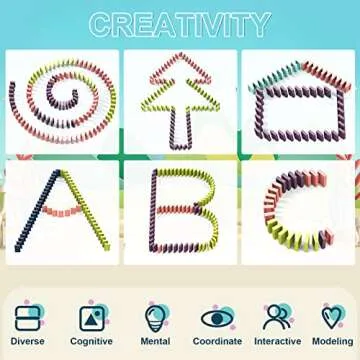 Geohee Dominoes Automatic Domino Train Toy Set - 180 Pcs, Creative Domino Train Blocks Set Building and Stacking Toy, Dominoes Automatically Rally Train Sets, Dominos Train Toys for Kids Age 3-12