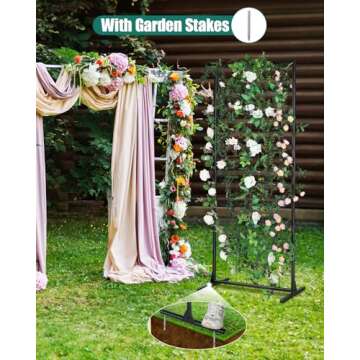 Buy AHOWPD Heavy-Duty Gridwall Display Stand with Wheels