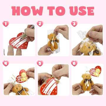 Valentine's Day Gift Cards with Mini Bears 28 Packs